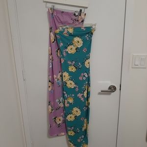 Almost Famous floral print skirt teal OR pink